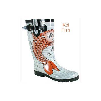 Koi Rain Boots by Chooka : Koi Tattoo